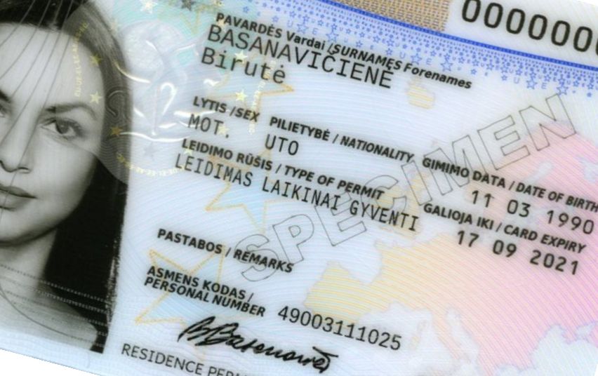 temporary residency permit in Lithuania example
